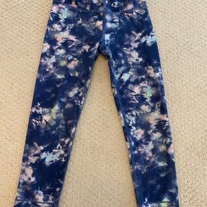 Athleta Dark Blue Tie Dye Pants